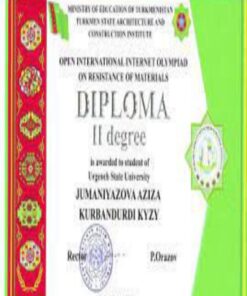 buy degree from the Turkmen State Institute of Architecture and Construction