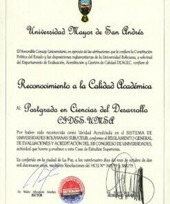 Buy Degree from the Universidad Mayor de San Andrés