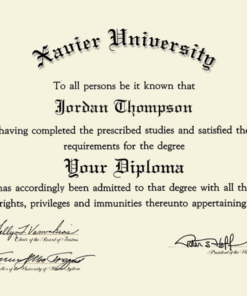 y Degree from the Xavier University School of Medicine