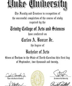 Buy college degree from The Duke University