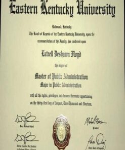 Buy college degree from The Eastern Kentucky University