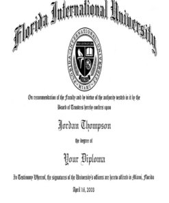 Buy college degree from The Florida International University