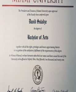 Buy college degree from The Miami University