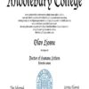 Buy college degree from The Middlebury College