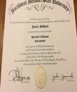 Buy college degree from The Missouri State University