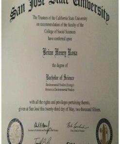 Buy college degree from The  San José State University
