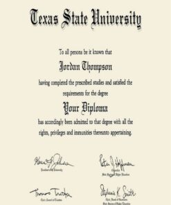 Buy college degree from The Texas State University