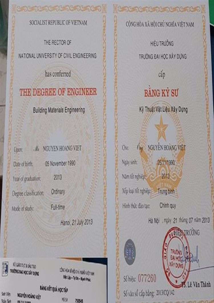 Buy college degree from the The University of Da nang