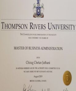 Buy college degree from The Thompson Rivers University