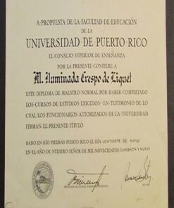 Buy college degree from the Universidad de Puerto Rico