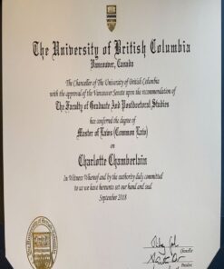 Buy college degree from The University of British Columbia