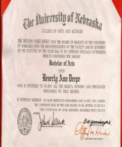 Buy college degree from The University of Nebraska-Lincoln