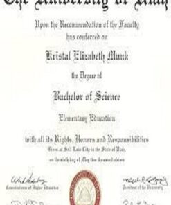 Buy college degree from The University of Utah