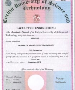 Buy college degree from The Cochin University of Science and Technology