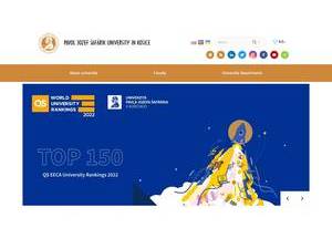 Univerzita Pavla Jozefa afárika v Koiciach's Website Screenshot