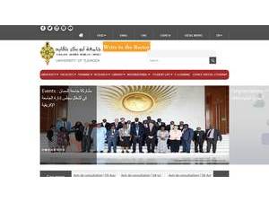 Université Abou Bekr Belkaid de Tlemcen's Website Screenshot
